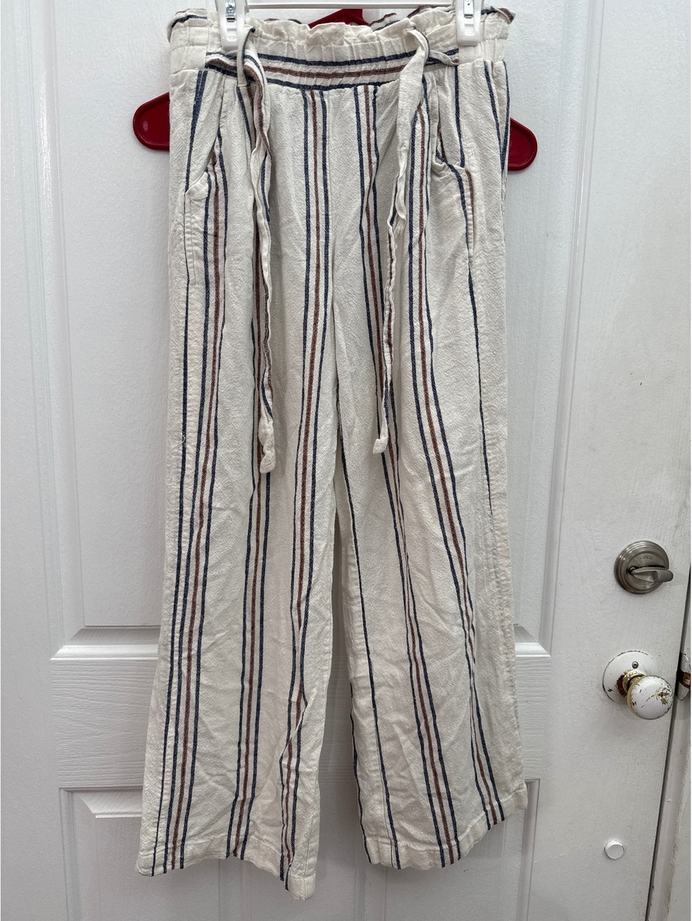 Linen stripped pants